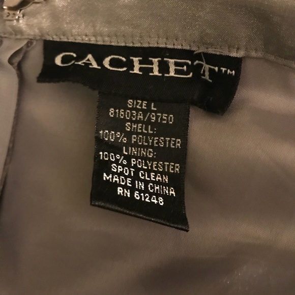 Silver beaded skirt by Cachet - Picture 4 of 4